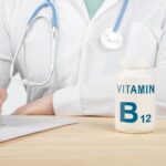 Doctor with vitamin b12 capsule